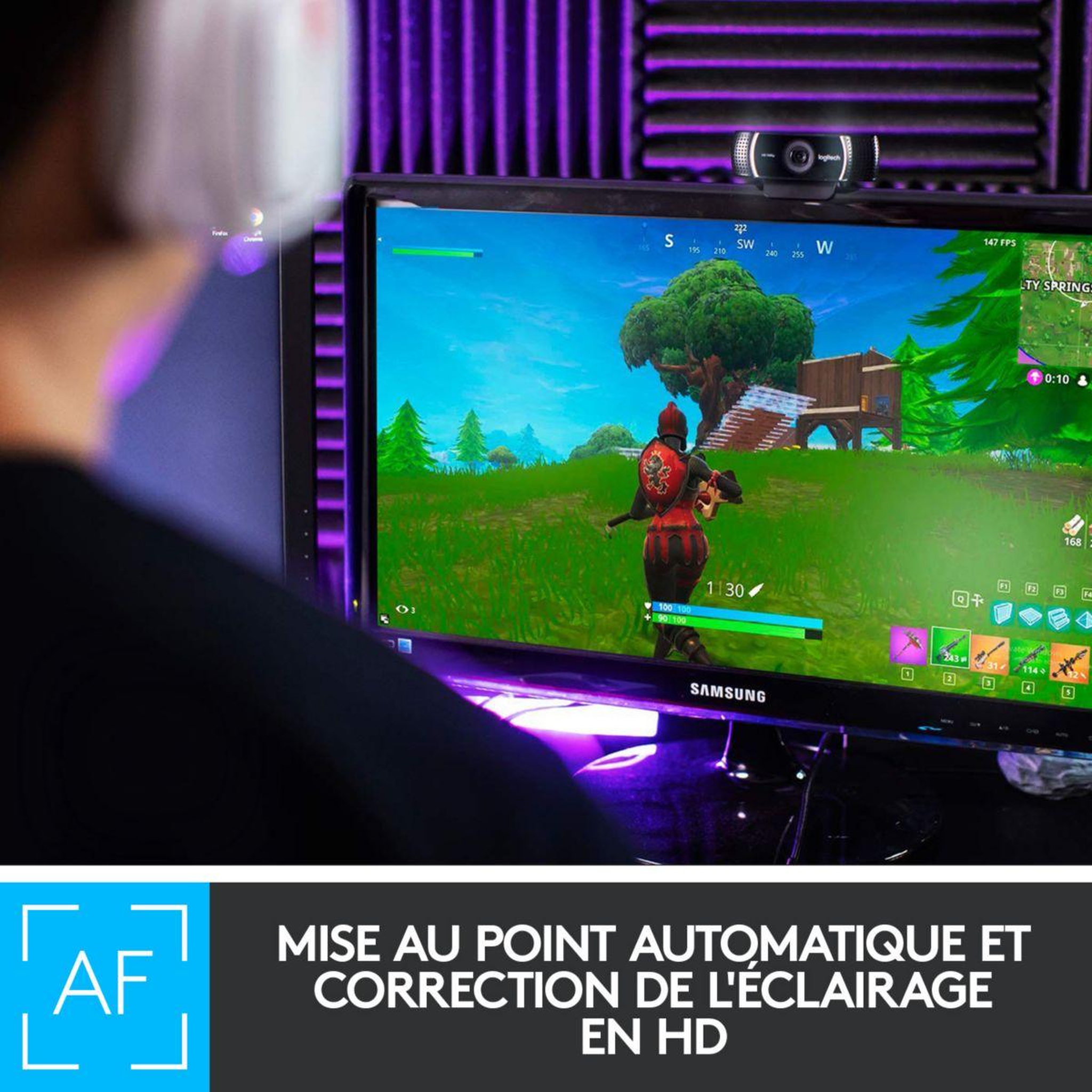 Voir la diapositive 4 : Logitech Webcam c922 pro stream