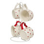 Voir la diapositive 1 : SECRET DE GOURMET Lot de 4 Mugs sur Rack  Valentine  22cl Blanc