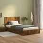 Voir la diapositive 3 : VIDAXL Tete de lit Chene fume 120x1,5x80 cm Bois d'ingenierie