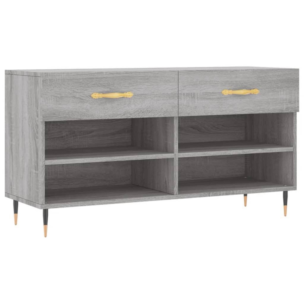 VIDAXL Banc a chaussures sonoma gris 102x35x55 cm bois d'ingenierie