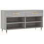 Voir la diapositive 2 : VIDAXL Banc a chaussures sonoma gris 102x35x55 cm bois d'ingenierie