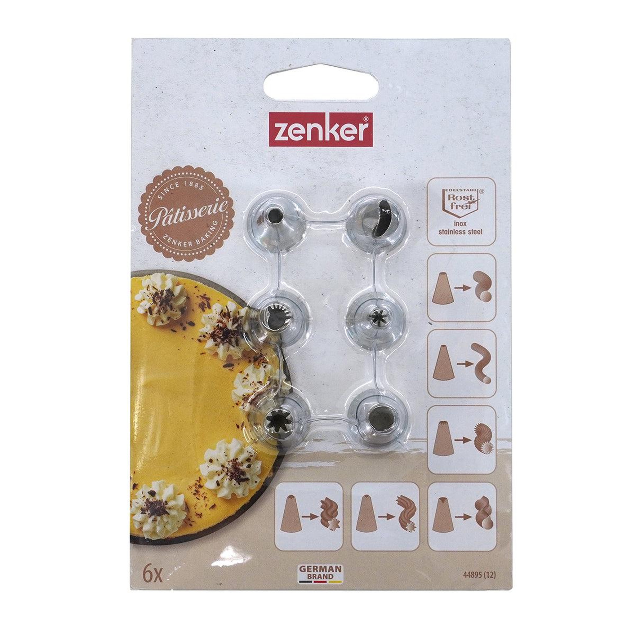 Voir la diapositive 5 : ZENKER Lot de 6 douilles à pâtisserie en inox petit modèle zenker smart pastry