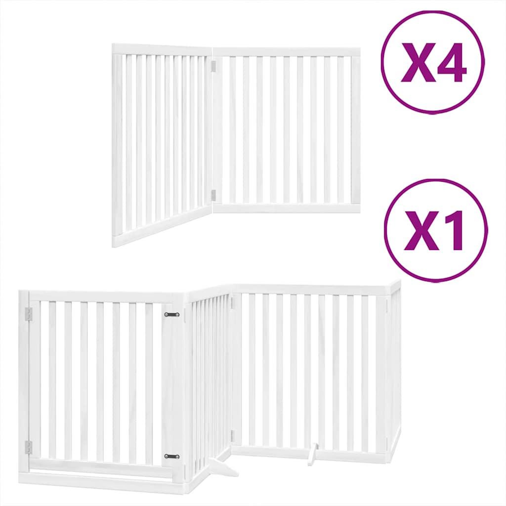 Voir la diapositive 2 : VIDAXL Barriere pour chien porte pliable 12 panneaux bois de peuplier