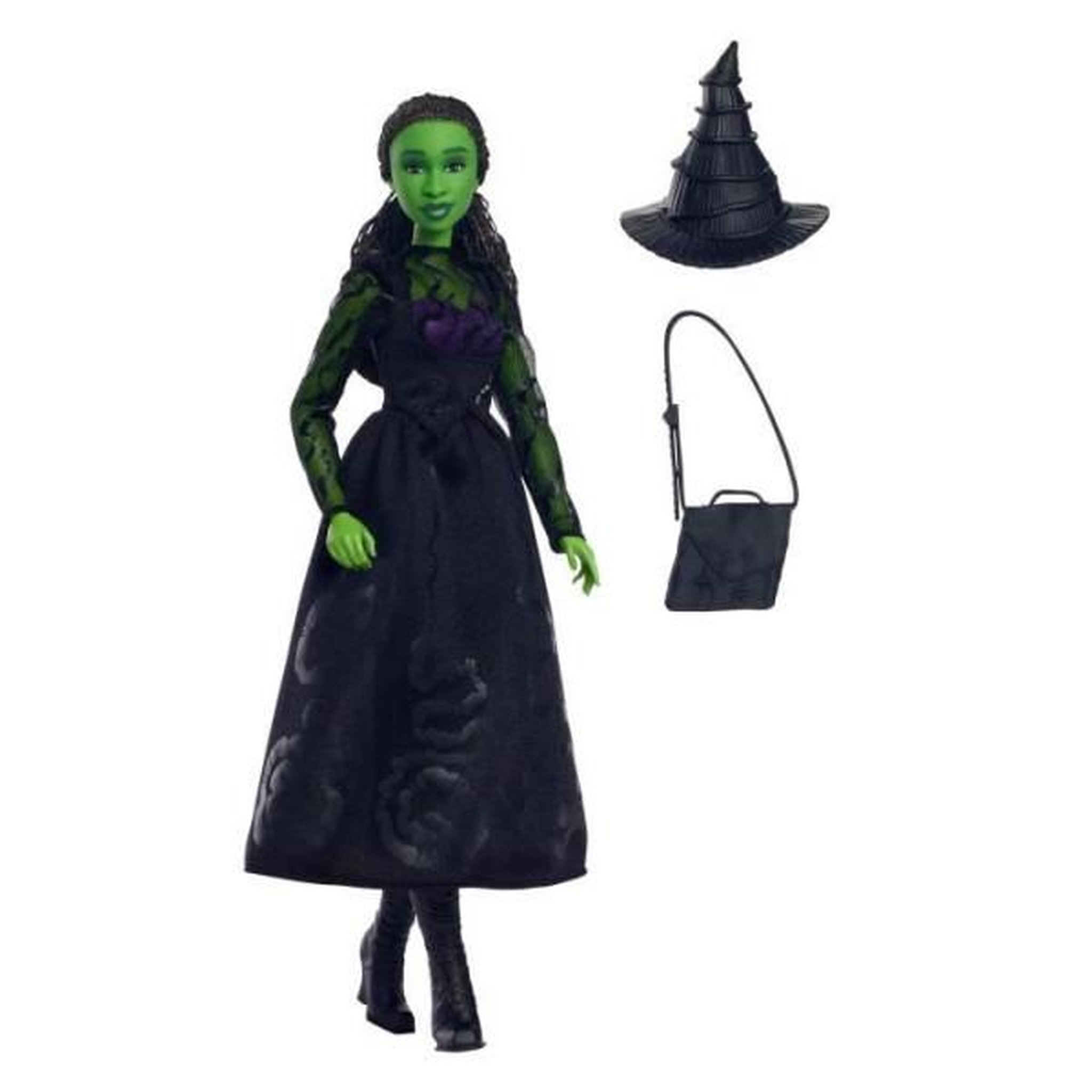 Voir la diapositive 3 : MATTEL Mattel-Wicked-Poupée Elphaba avec accessoires et habillages amovibles - Wicked - HXT62