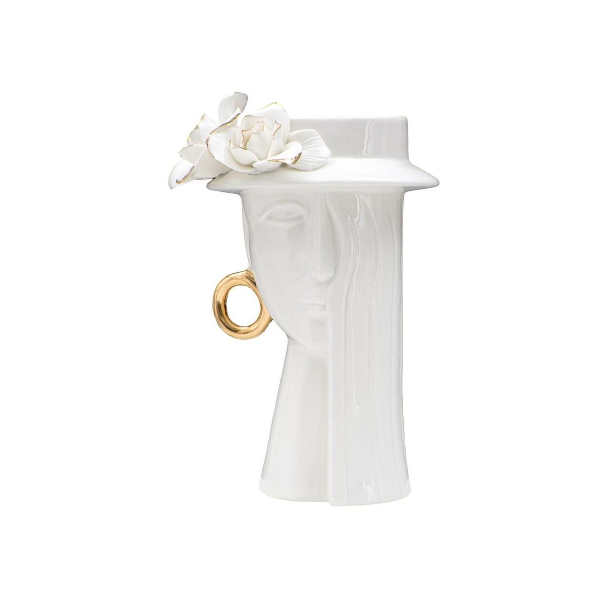 Voir la diapositive 1 : Paris Prix Vase déco en porcelaine  woman elegant  23cm blanc