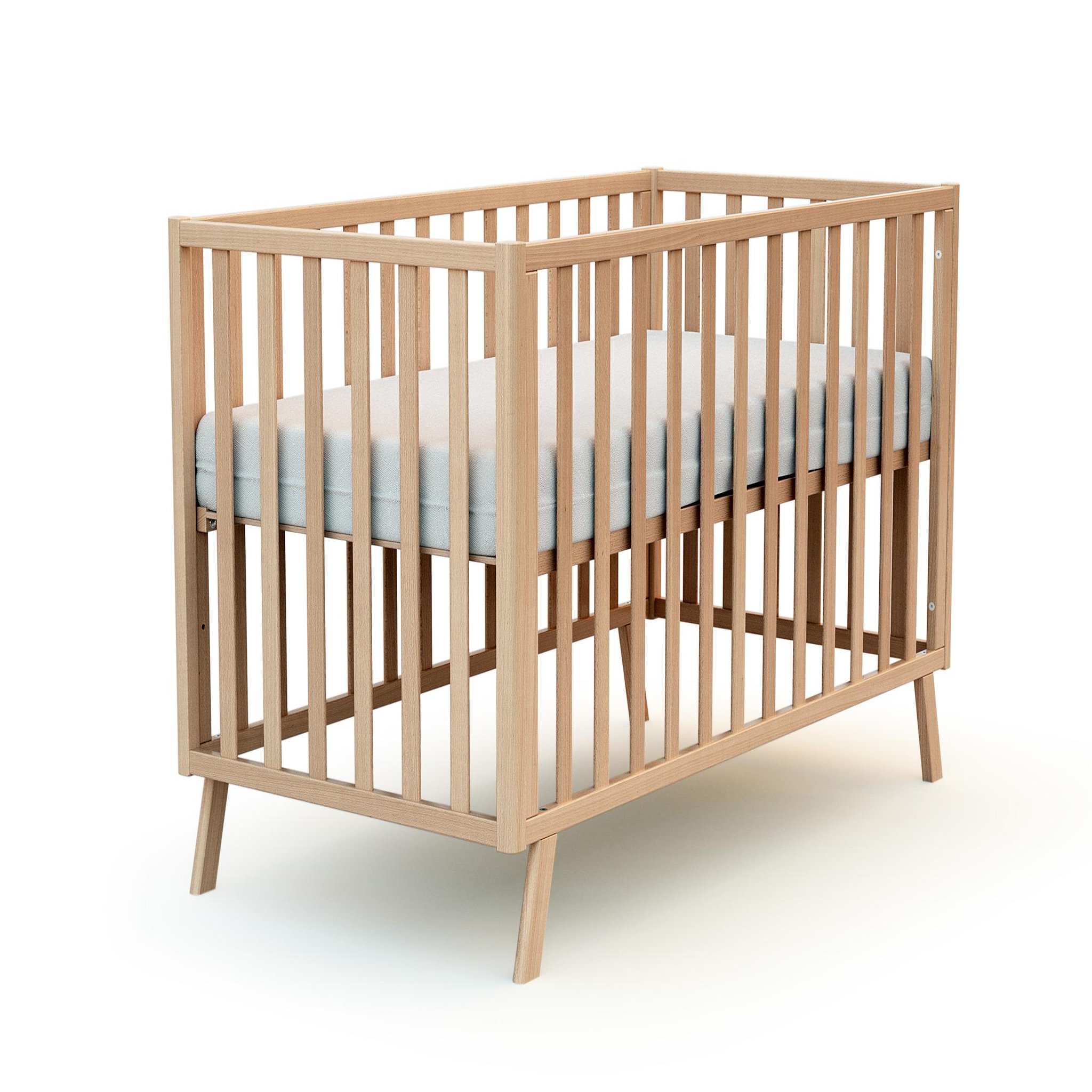 Voir la diapositive 2 : AT4 Lit bébé évolutif CONFORT en bois