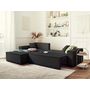 Voir la diapositive 3 : BEST MOBILIER Dellia - canapé d'angle réversible convertible - avec coffre - en velours côtelé - 4 places