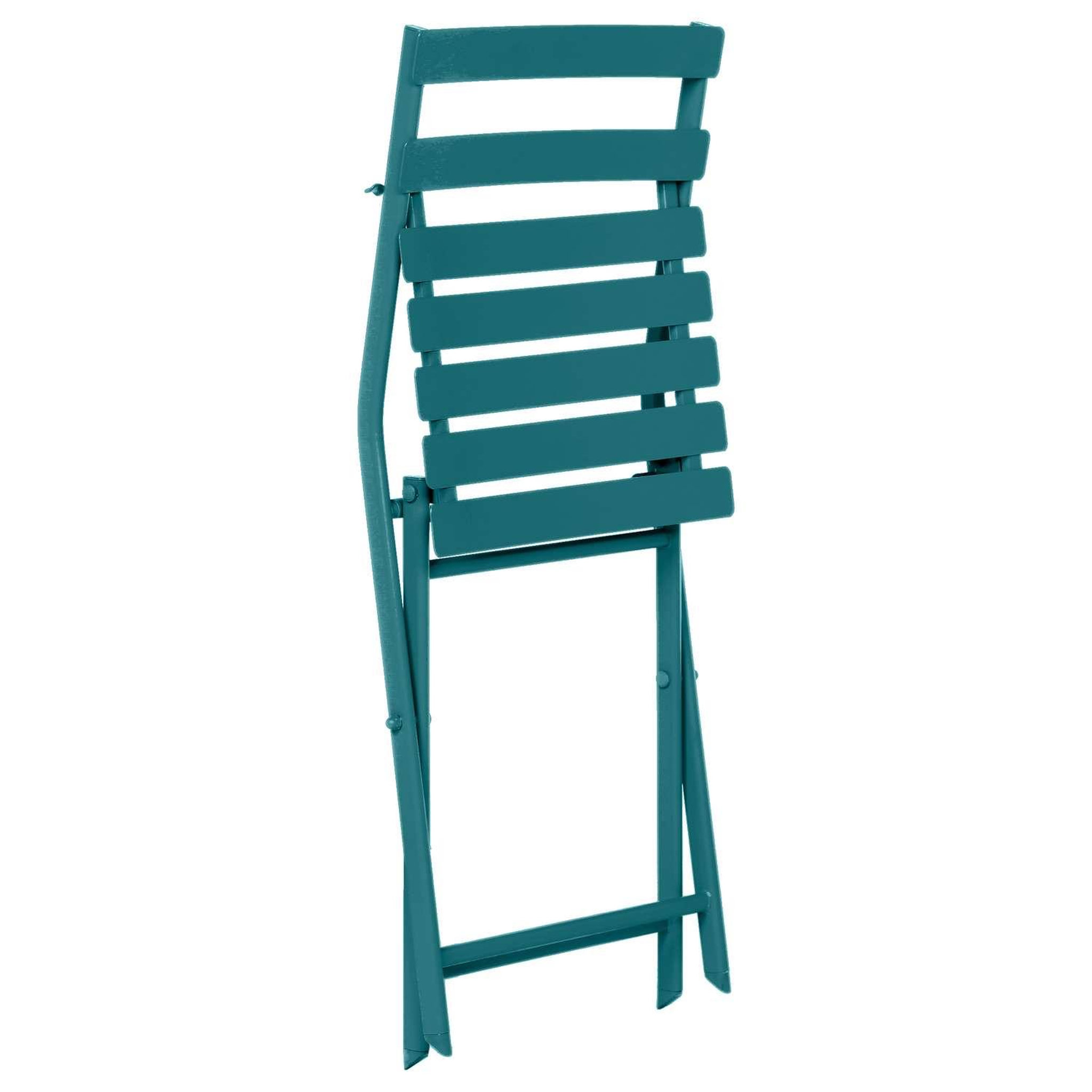 Voir la diapositive 3 : TOILINUX Lot de 4 Chaises pliantes en métal Greensboro