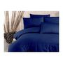 Voir la diapositive 2 : GENERIQUE Parure de lit - 1 housse de couette 220 x 240 cm + 2 taies d'oreiller 60 x 60 cm - 80% coton, 20% polyester - Bleu