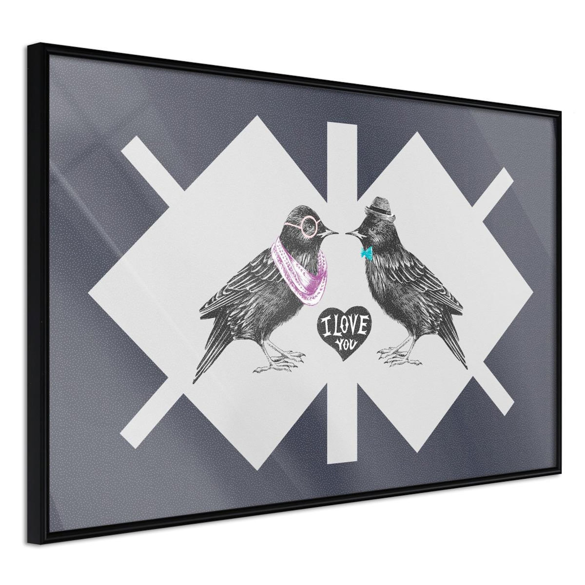 Paris Prix Affiche Murale Encadrée  Bird Love
