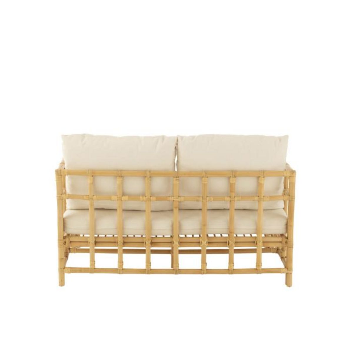 Paris Prix Canapé 2 Places Rotin & Coussin  Elise  127cm Naturel