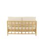 Voir la diapositive 4 : Paris Prix Canapé 2 Places Rotin & Coussin  Elise  127cm Naturel
