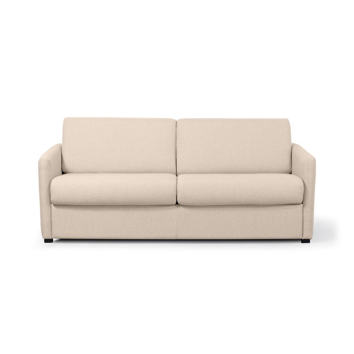 Canapé droit convertible système couchage express 3 places en tissu Gris clair ALICE