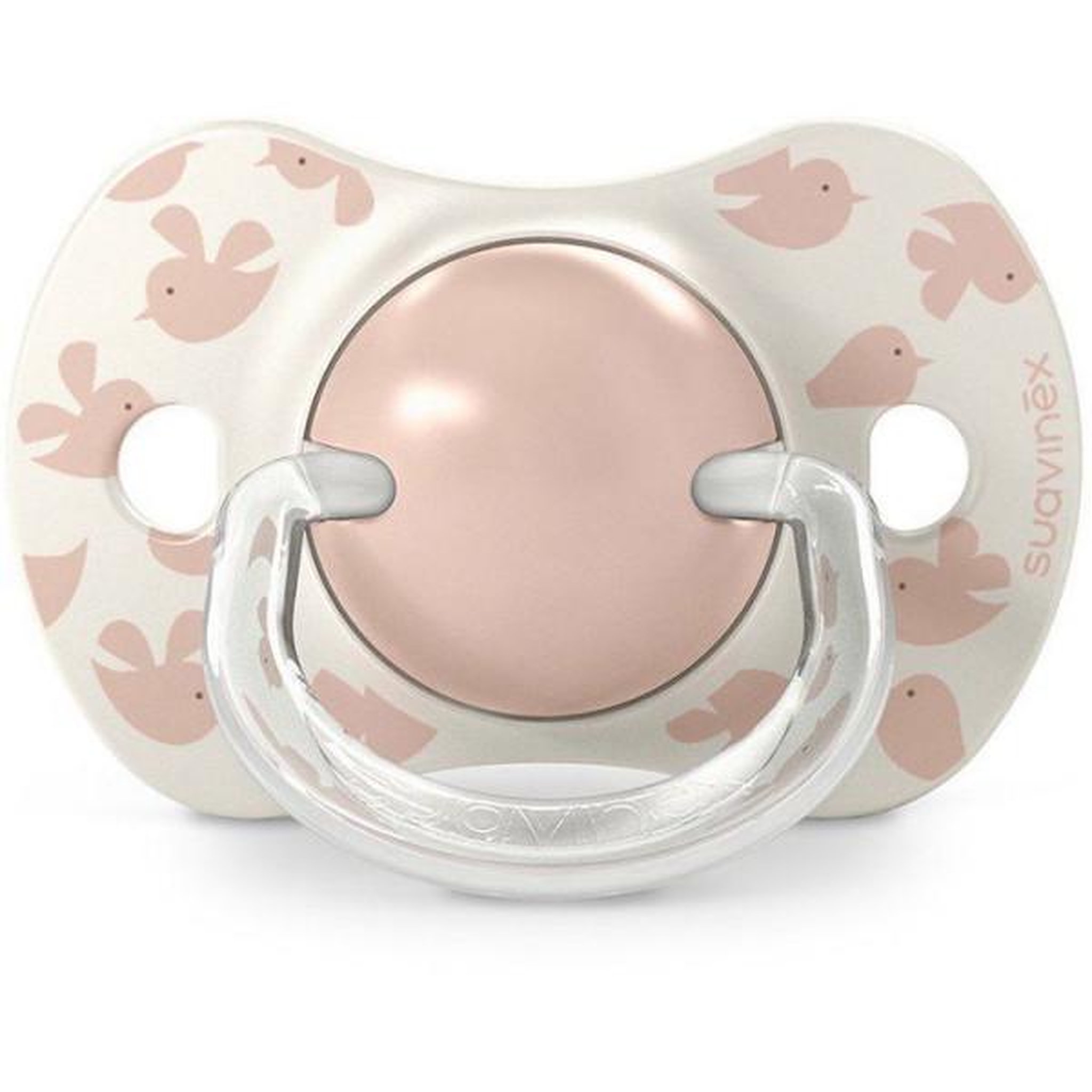 Voir la diapositive 2 : Suavinex Lot de 2 sucettes symétriques - SUAVINEX - Birdies - SX Pro - 6 a 18 mois - Rose