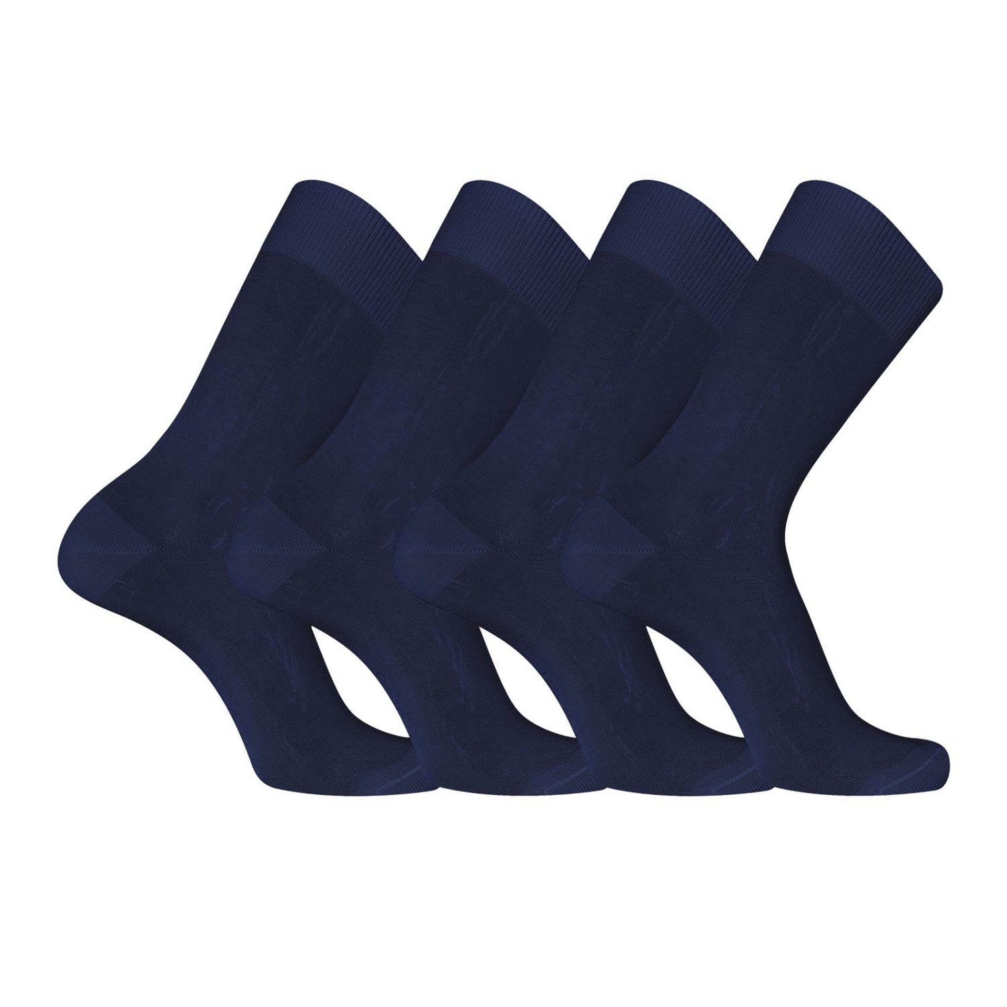 PIERRE CARDIN Lot de 2 paires de chaussettes de ville en fil d'ecosse modèle 0110. Coloris disponibles : Bleu