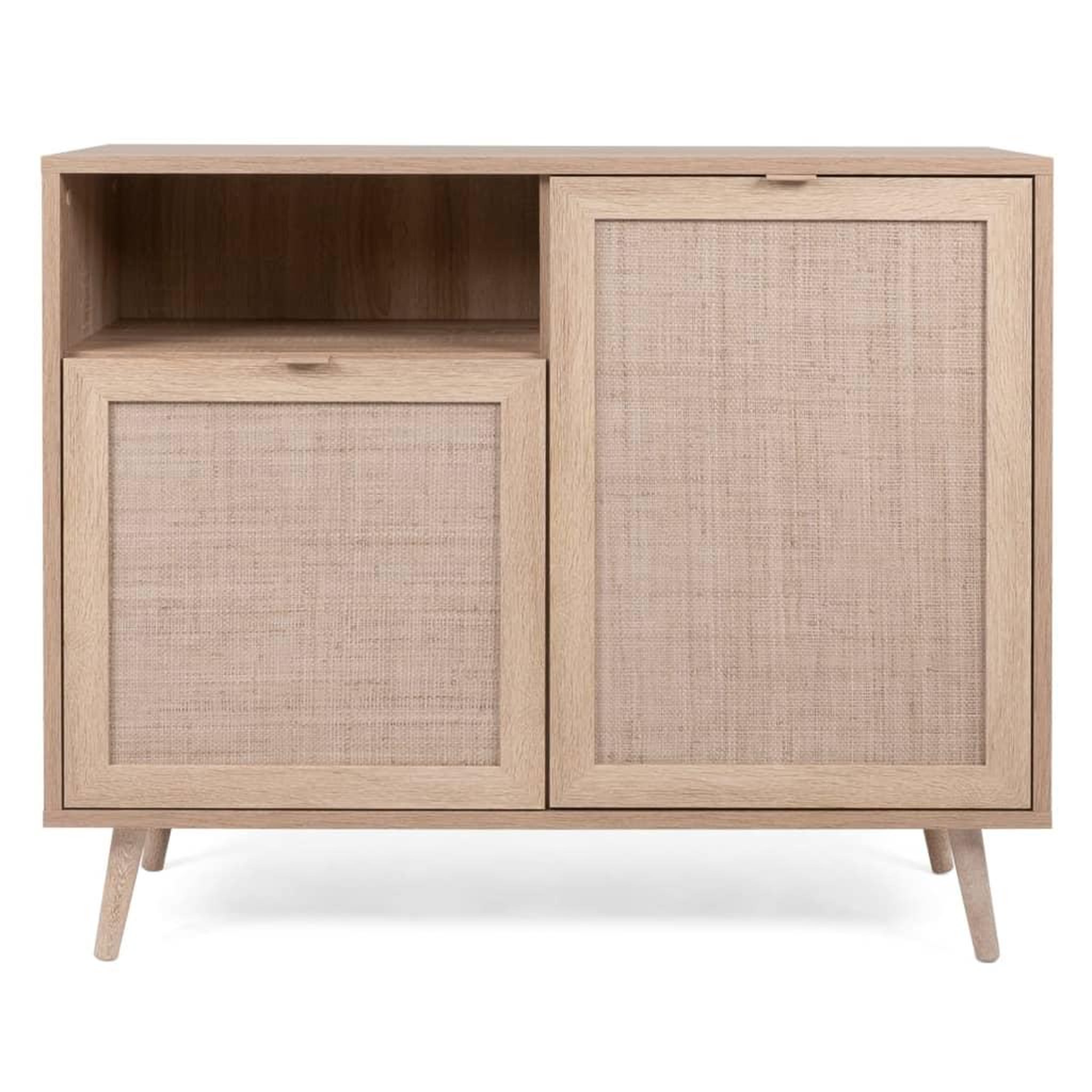 Voir la diapositive 2 : Finori Finori Buffet Bali 01A Chene sonoma et impression de canne