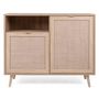 Voir la diapositive 2 : Finori Finori Buffet Bali 01A Chene sonoma et impression de canne