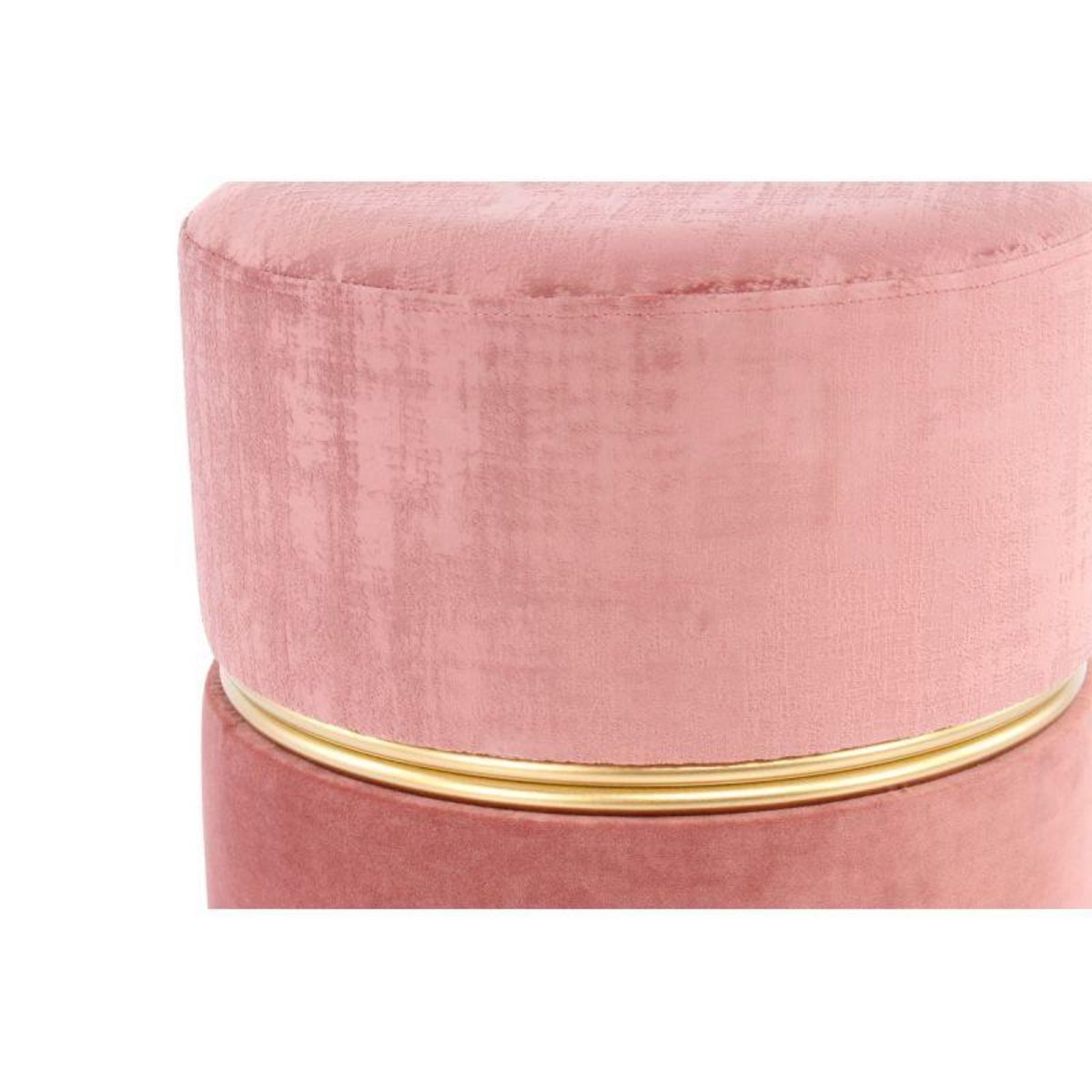 Paris Prix Pouf Rond Design  Cleopatra  40cm Rose