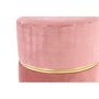 Voir la diapositive 2 : Paris Prix Pouf Rond Design  Cleopatra  40cm Rose