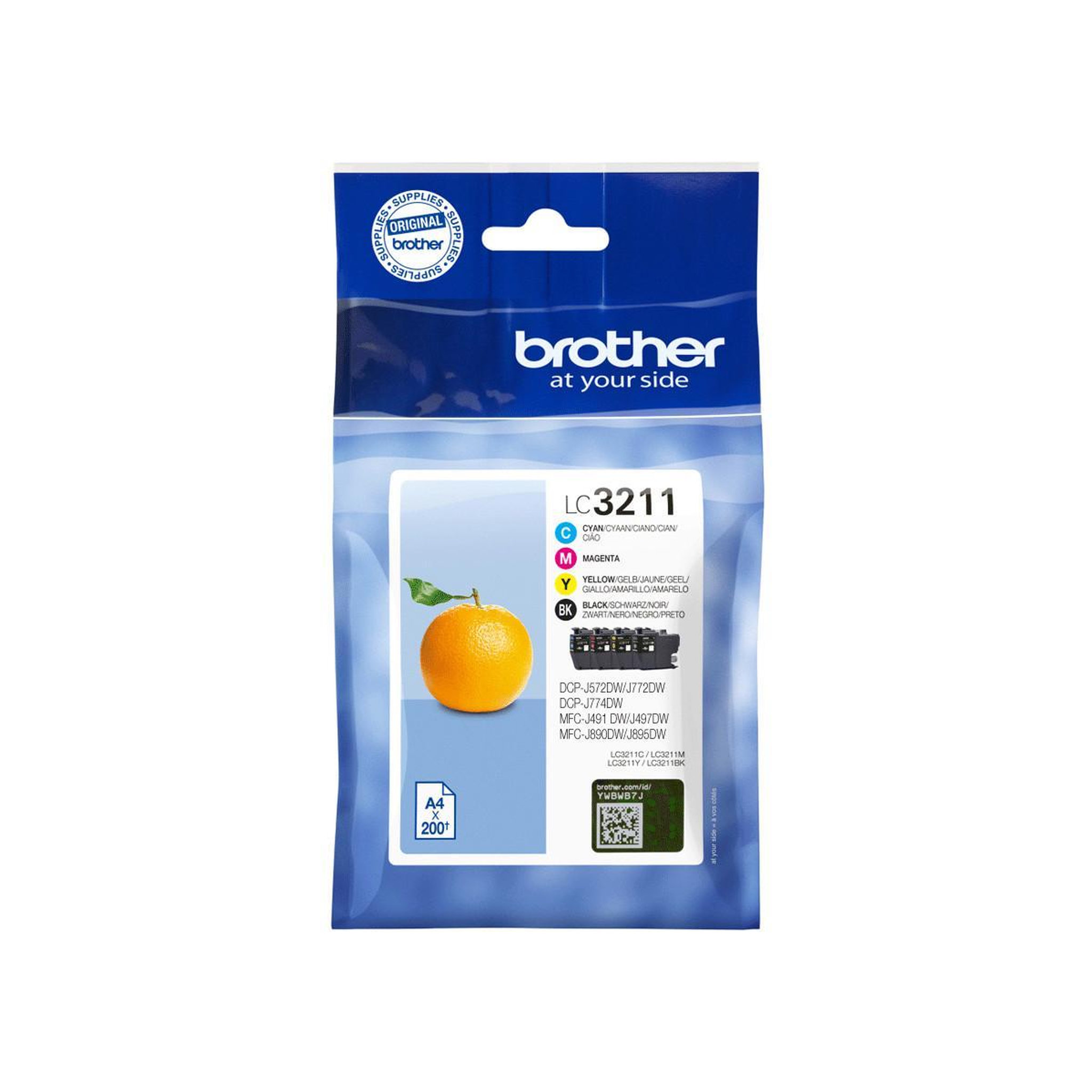 Voir la diapositive 2 : Brother Cartouche d'encre pack multipack 4 originales lc3211 (noir + 3 couleurs) - lc3211val