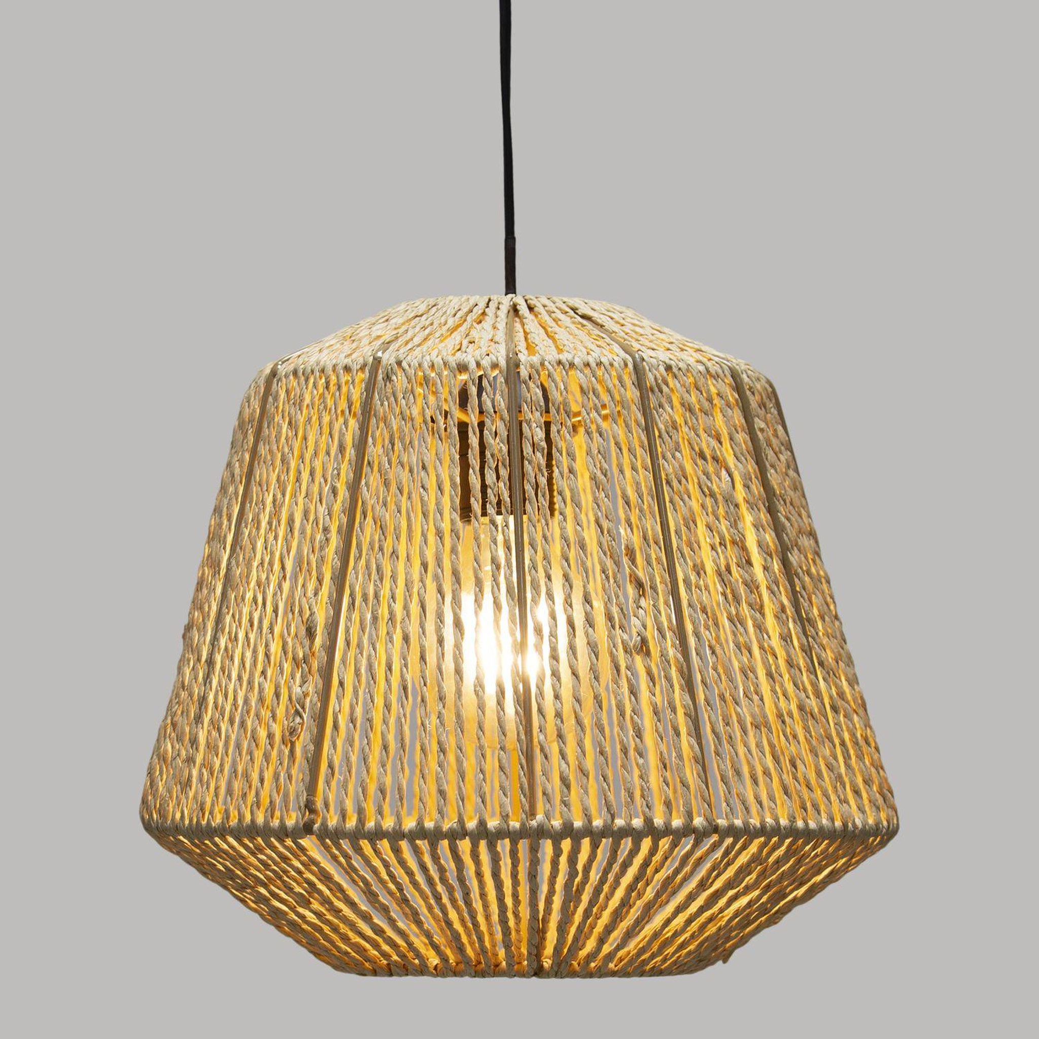Voir la diapositive 2 : ATMOSPHERA Suspension luminaire effet corde Ethnik