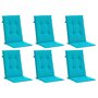 Voir la diapositive 3 : VIDAXL Coussins de chaise a dossier haut lot de 6 turquoise tissu