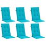 Voir la diapositive 3 : VIDAXL Coussins de chaise a dossier haut lot de 6 turquoise tissu