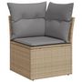 Voir la diapositive 3 : VIDAXL Salon de jardin avec coussins 9pcs melange beige resine tressee