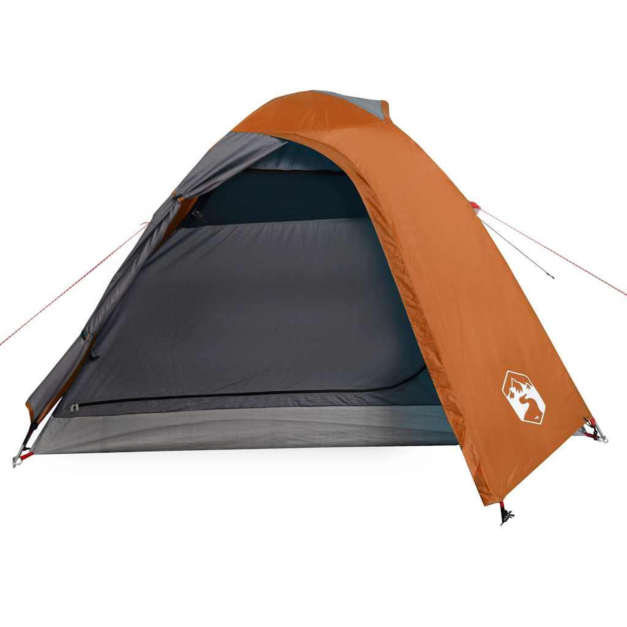 Voir la diapositive 5 : VIDAXL Tente de camping a dome 3 personnes orange impermeable