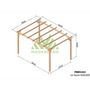 Voir la diapositive 2 : JARDIDECO Pergola massive en bois Le Havre 420 x 300 cm - Maderland