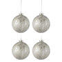 Voir la diapositive 1 : Paris Prix Lot de 4 Boules de Noël  Brillant  10cm Argent