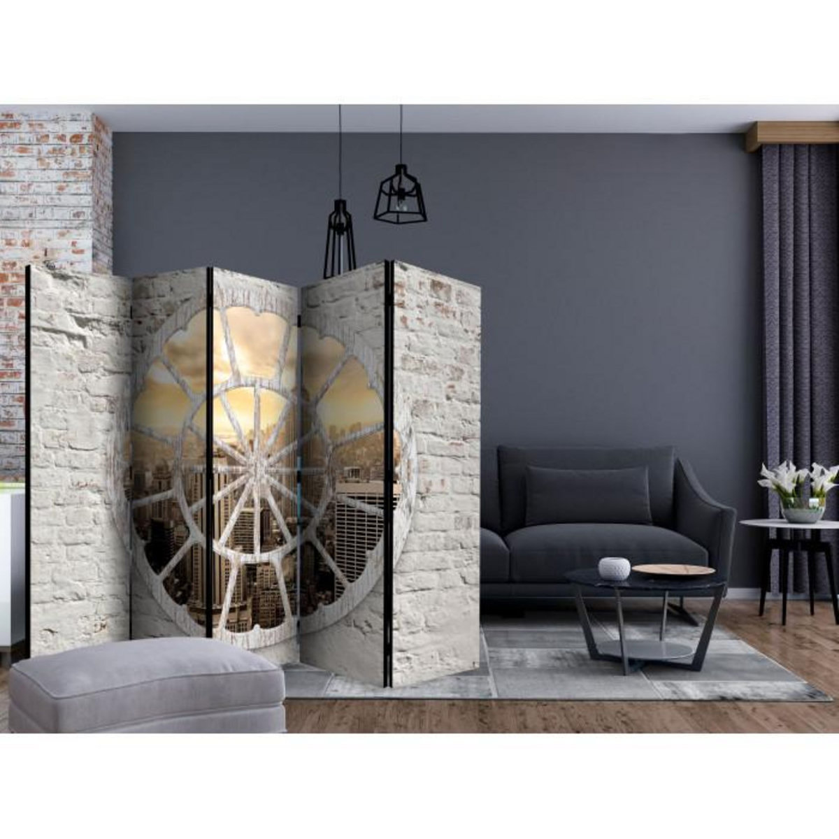 Paris Prix Paravent 5 Volets  New York : a View Through the Window  172x225cm