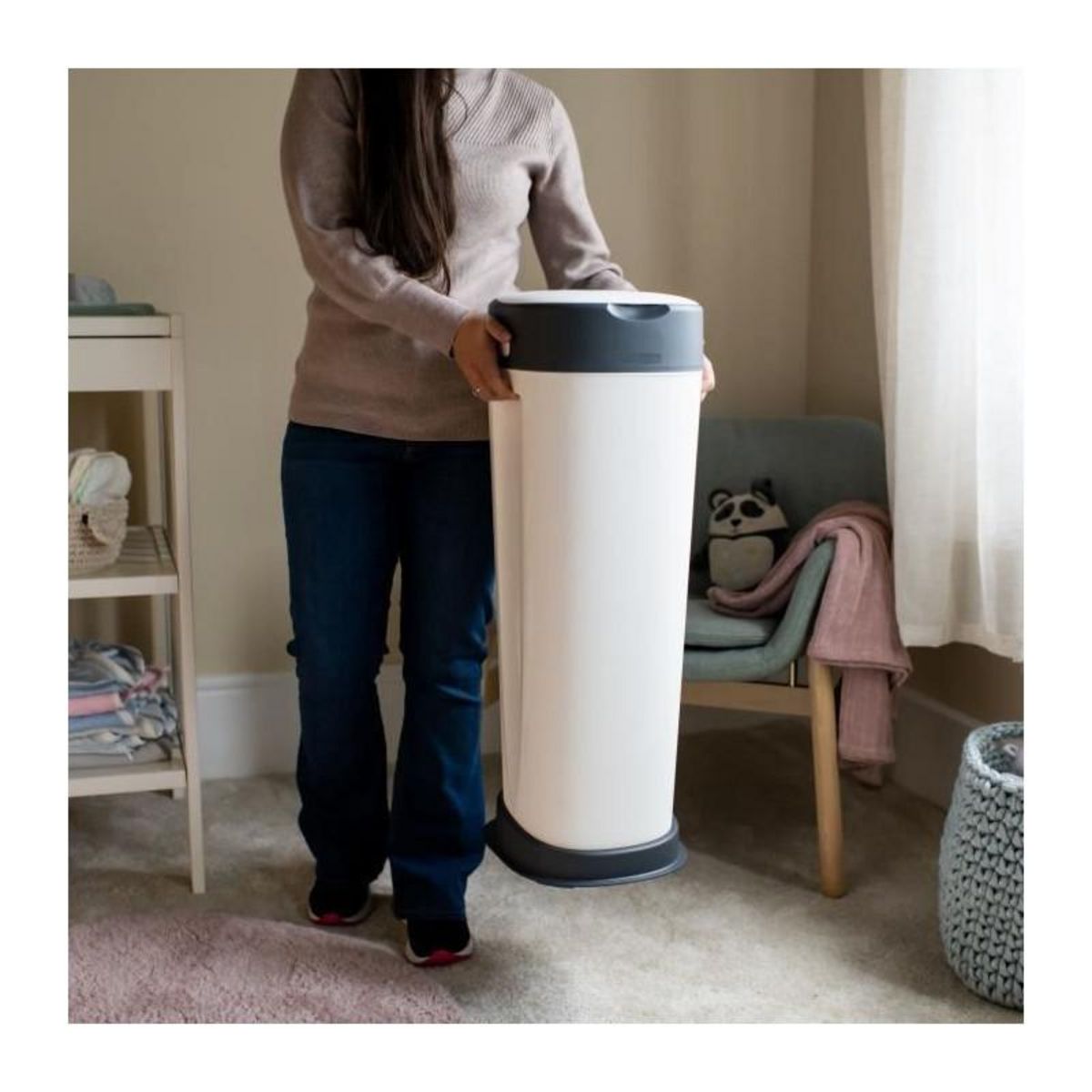 TOMMEE TIPPEE TOMMEE TIPPEE Twist and Click Poubelle a Couches de Taille XL, Comprend 1x Recharge avec GREENFILM