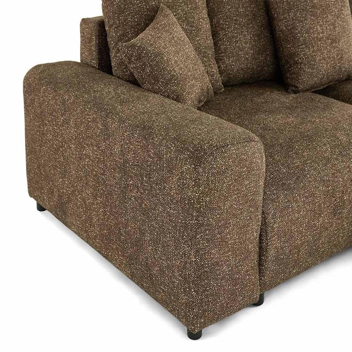 LISA DESIGN Jake - canapé panoramique d'angle droit 7 places convertible avec coffre en fausse fourrure