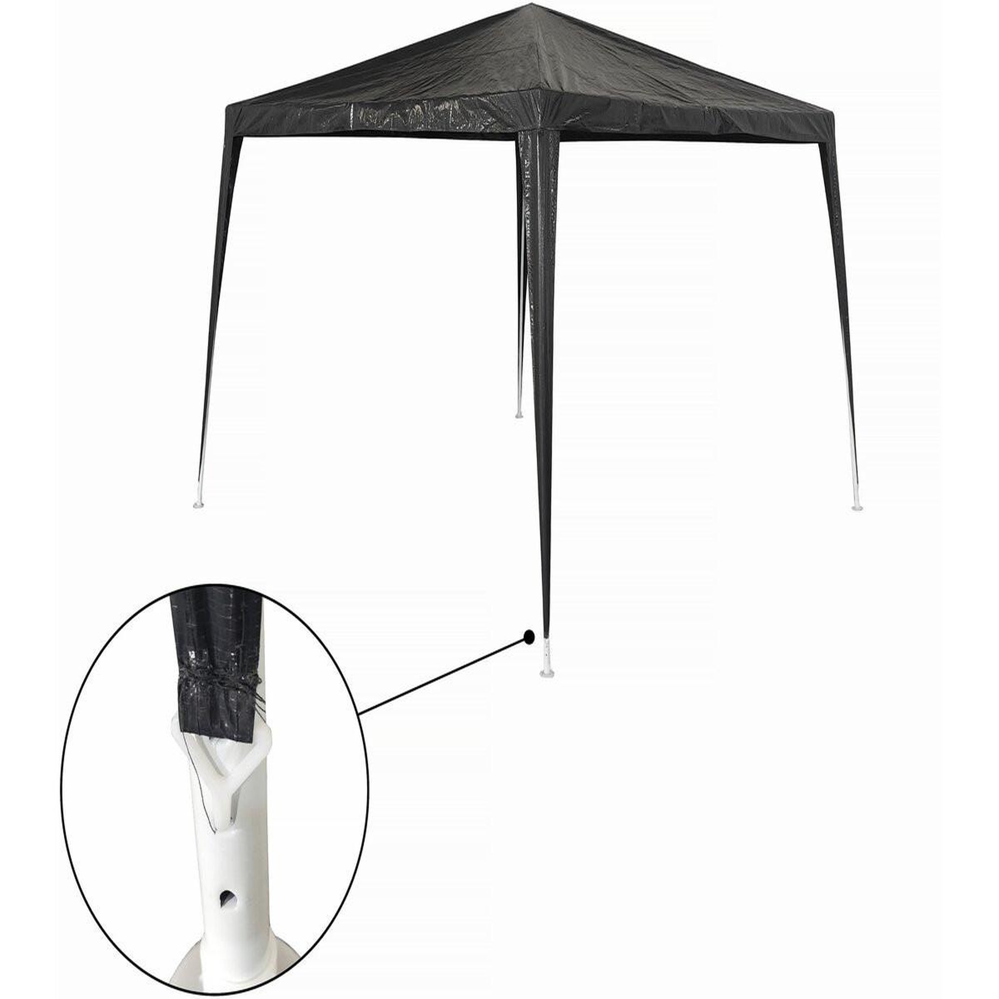 Voir la diapositive 3 : Habitat et Jardin Tonnelle de jardin  natacha 3  - 3 x 3 m - gris