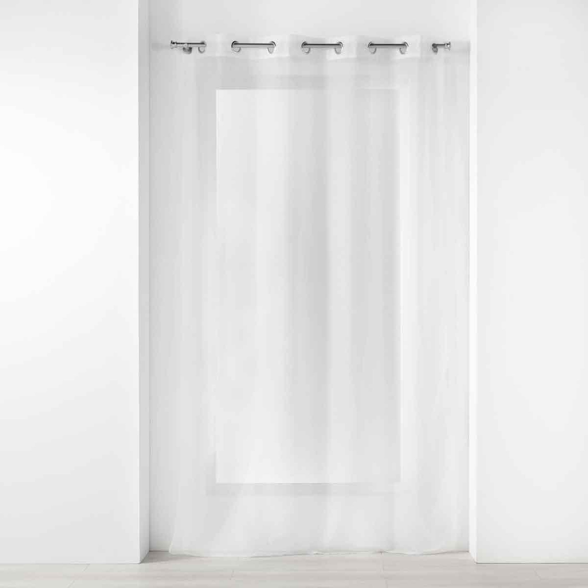 Douceur d'Intérieur Rideau voilage à œillets  voilizea  140x240cm blanc