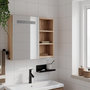 Voir la diapositive 3 : VIDAXL Armoire de salle de bain a miroir avec LED chene 60x13x52 cm
