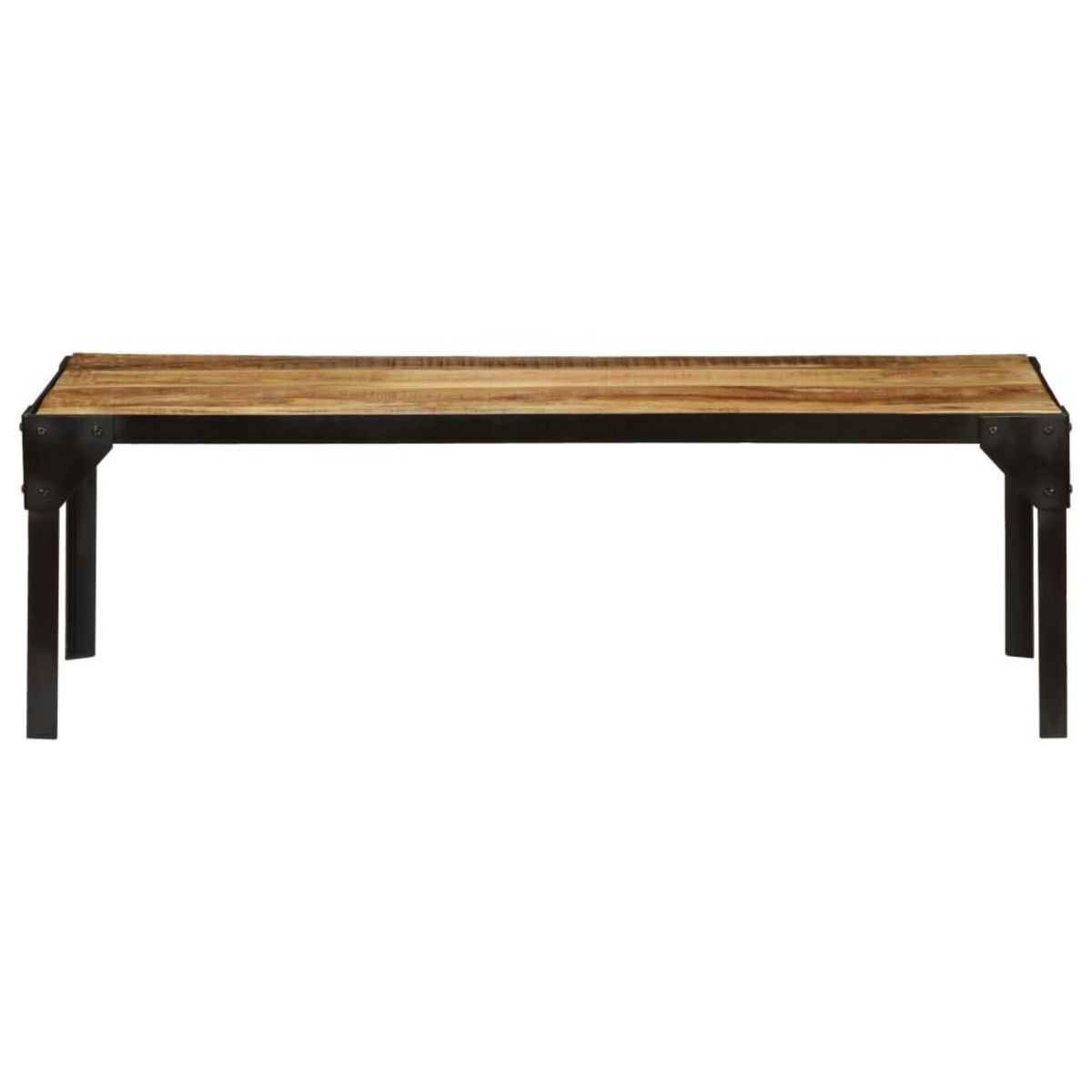 VIDAXL Table basse Bois massif de manguier brut et acier 110 cm