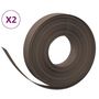 Voir la diapositive 2 : VIDAXL Bordures de jardin 2 pcs marron 10 m 10 cm polyethylene