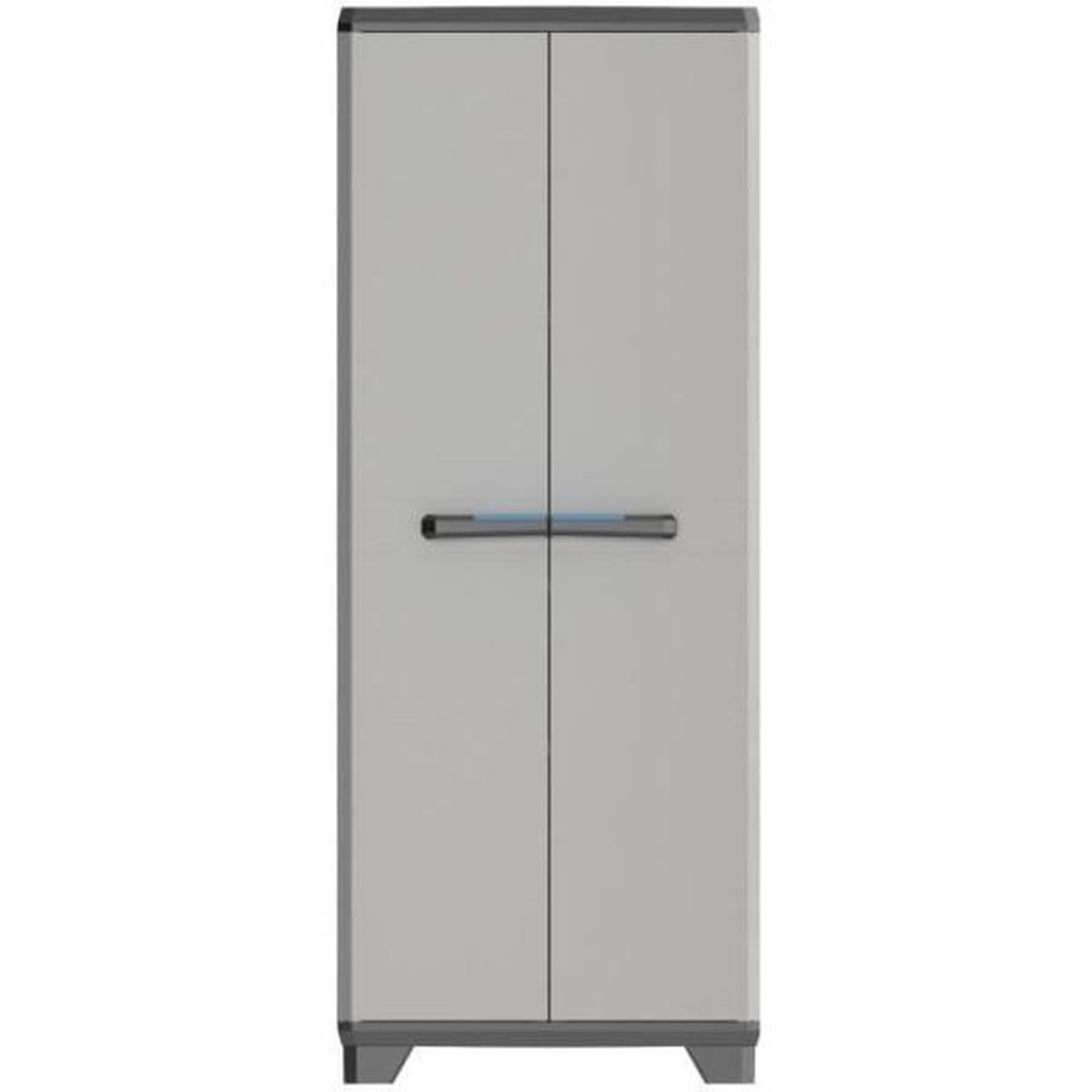 KIS Armoire de rangement haute KETER LINEAR - Noir / Gris - 68 x 39 x 173 cm - 3 étageres réglables - Cadenassable