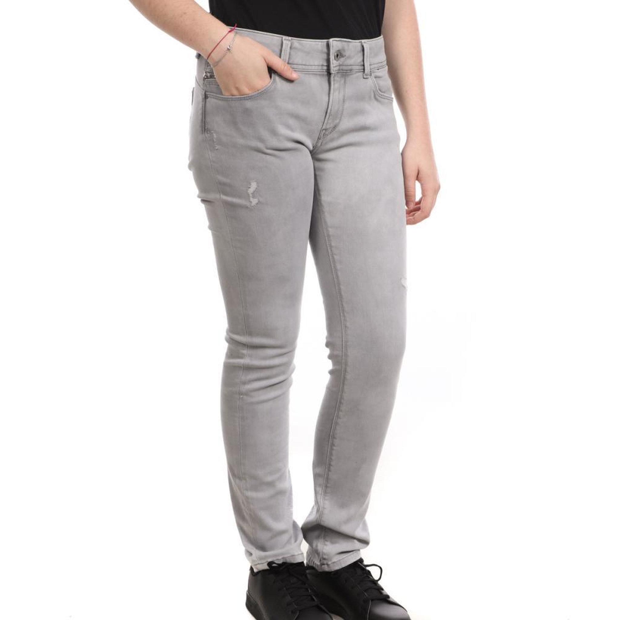 Pepe Jeans Jean Gris Slim Femme Pepe Jeans Katha PL202236. Coloris disponibles : Gris