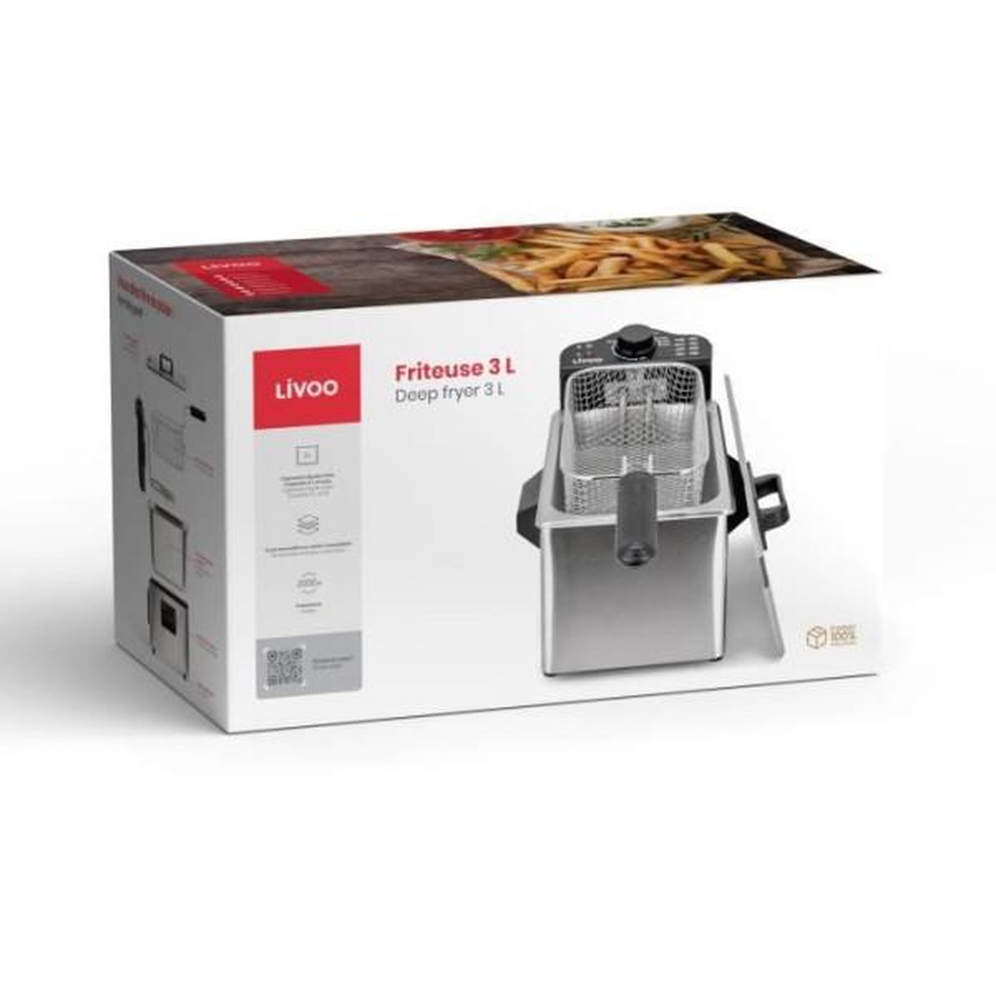 Voir la diapositive 6 : LIVOO Friteuse 3l 2000w inox - DOC216