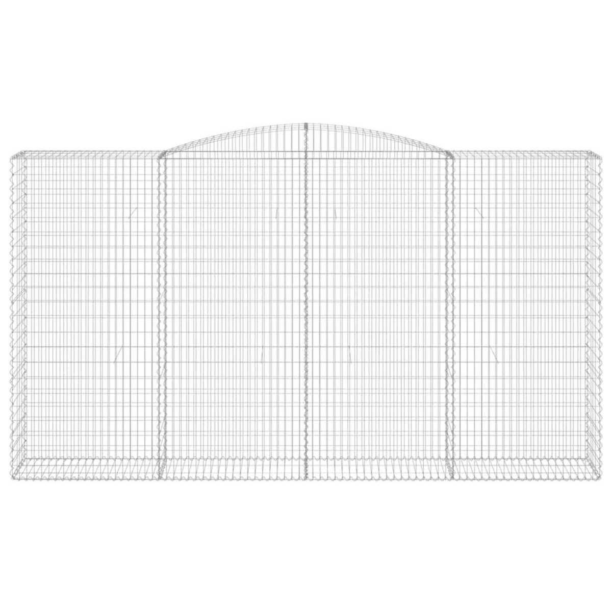 VIDAXL Paniers a gabions arques 6 pcs 400x50x220/240 cm Fer galvanise