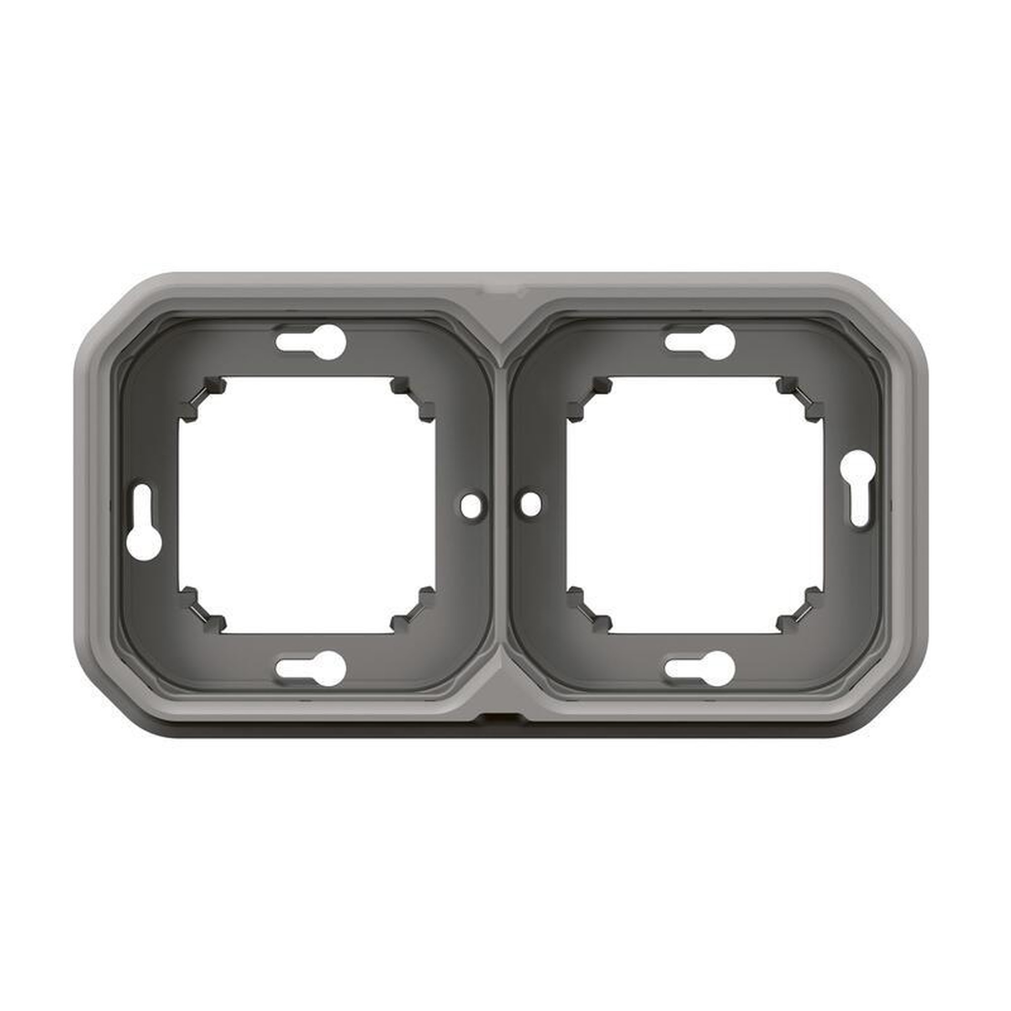 Voir la diapositive 3 : Legrand Support plaque étanche pour montage encastré PLEXO 2 postes horizontaux ou verticaux gris (boîte de 5) LEGRAND 069683L