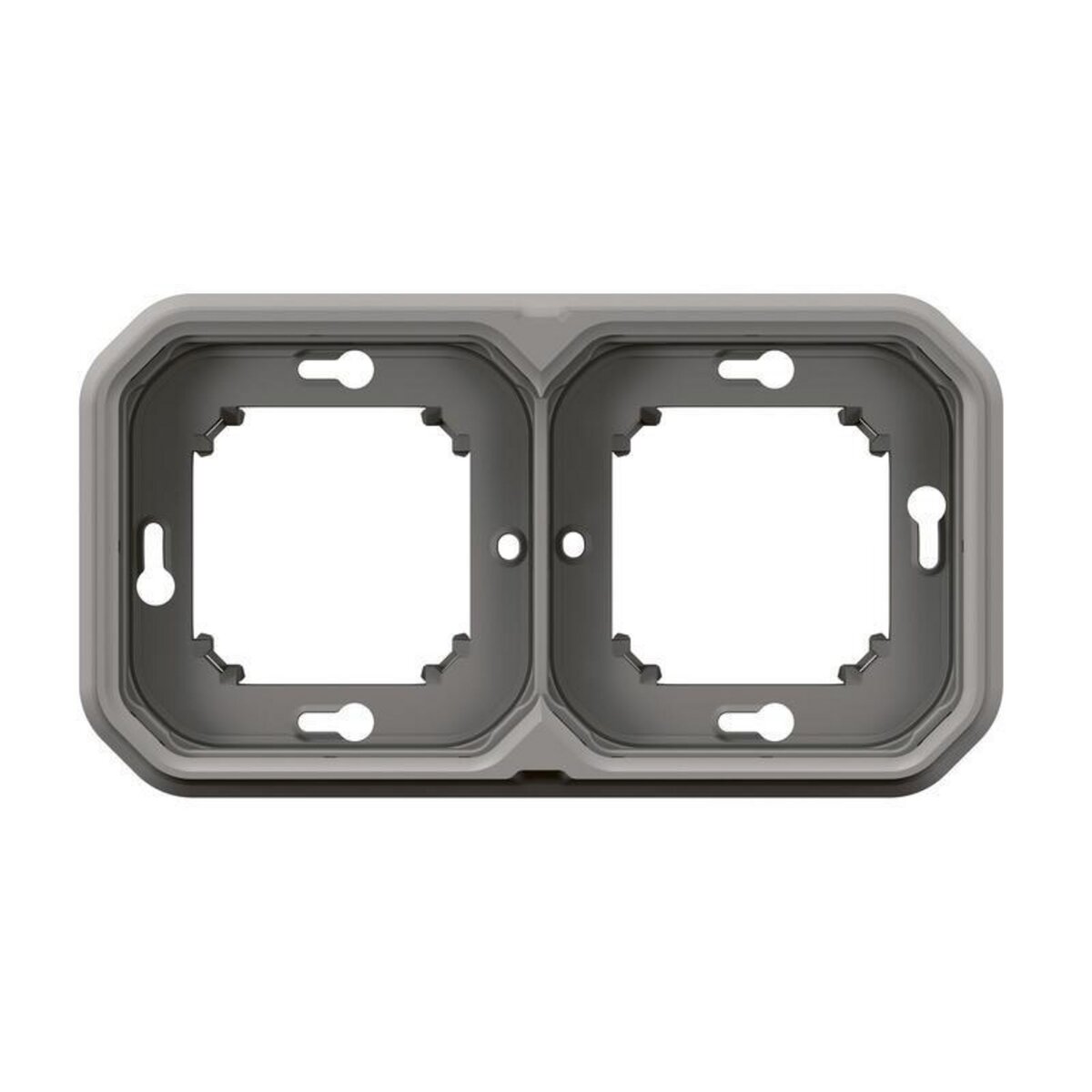 Legrand Support plaque étanche pour montage encastré PLEXO 2 postes horizontaux ou verticaux gris (boîte de 5) LEGRAND 069683L