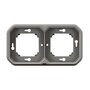 Voir la diapositive 3 : Legrand Support plaque étanche pour montage encastré PLEXO 2 postes horizontaux ou verticaux gris (boîte de 5) LEGRAND 069683L