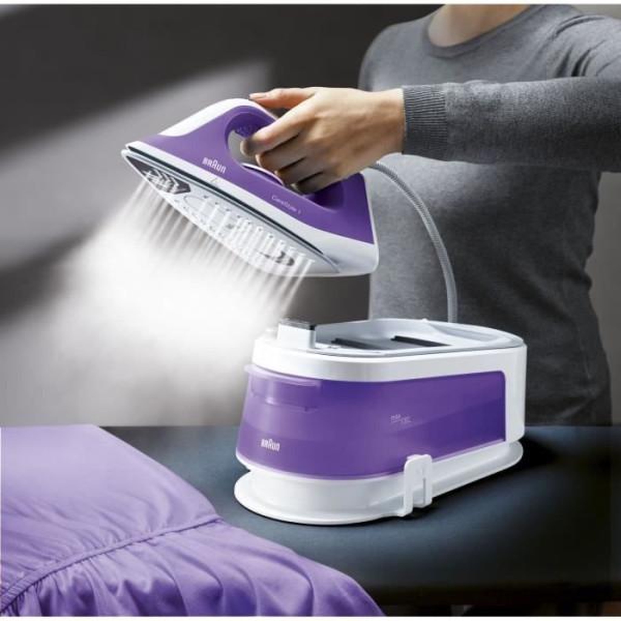 Voir la diapositive 5 : BRAUN Centrale vapeur 6bars 120g/min violet - IS1014VI