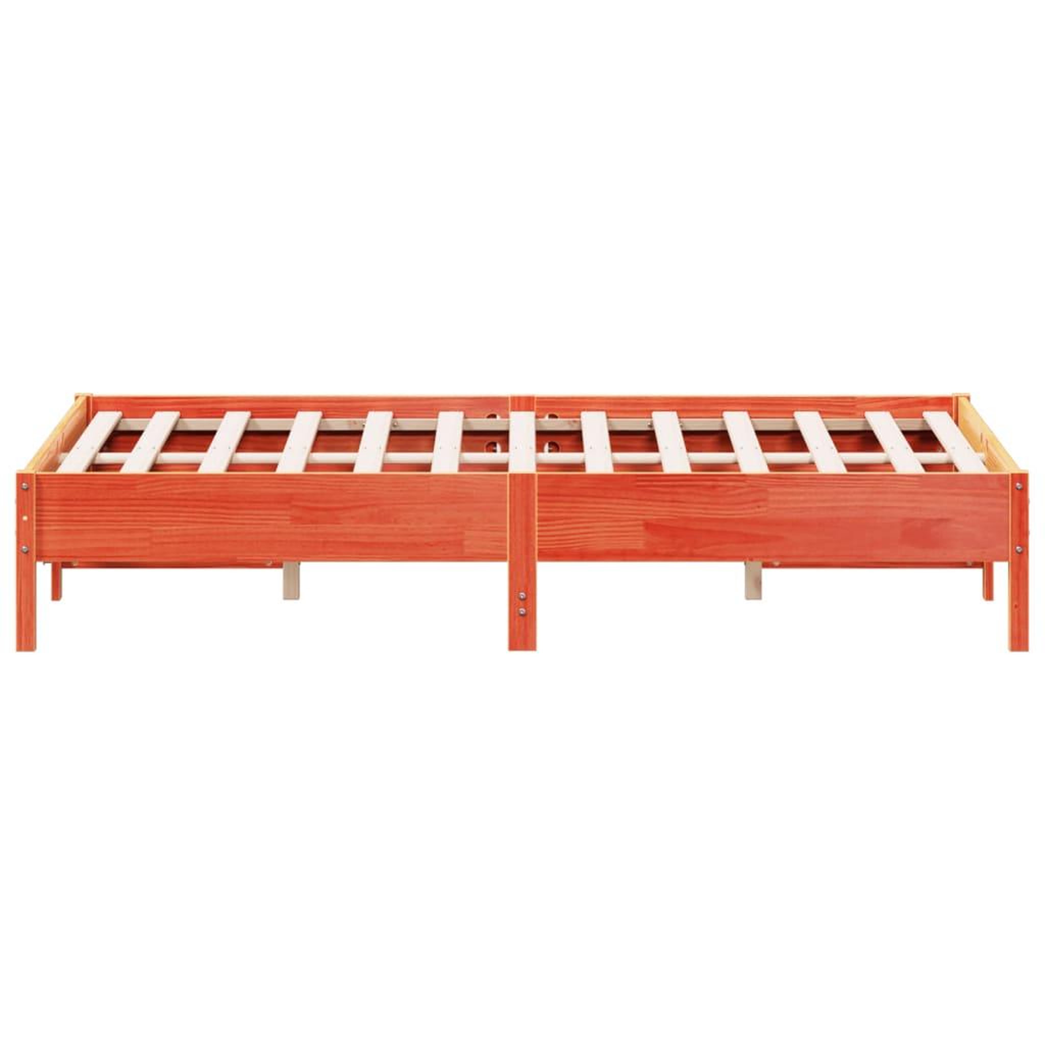 Voir la diapositive 5 : VIDAXL Cadre de lit sans matelas cire marron 120x200cm bois pin massif