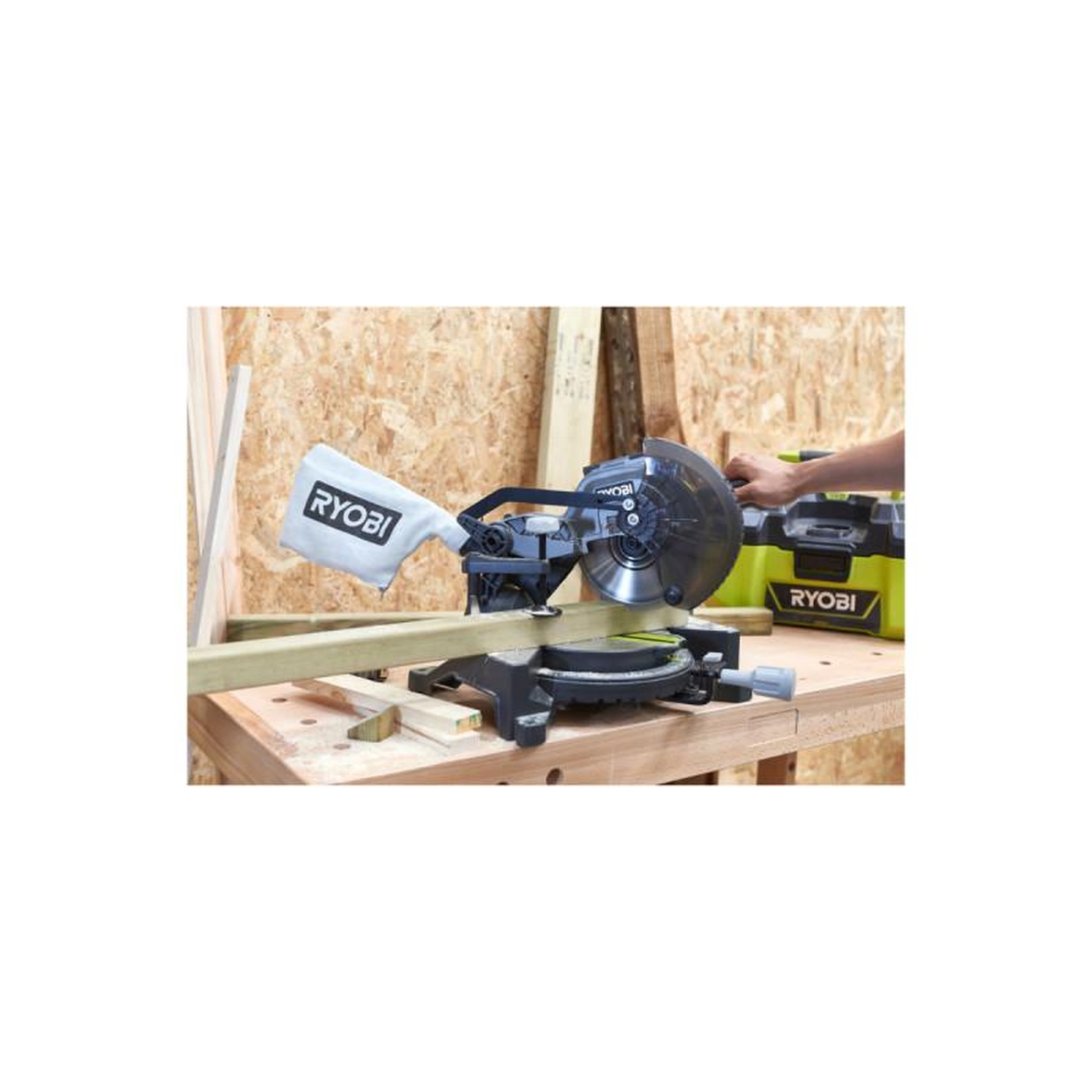 Voir la diapositive 3 : Ryobi Scie à onglet radiale RYOBI - EMS190DCL - 18V One+ - 190mm - sans batterie ni chargeur
