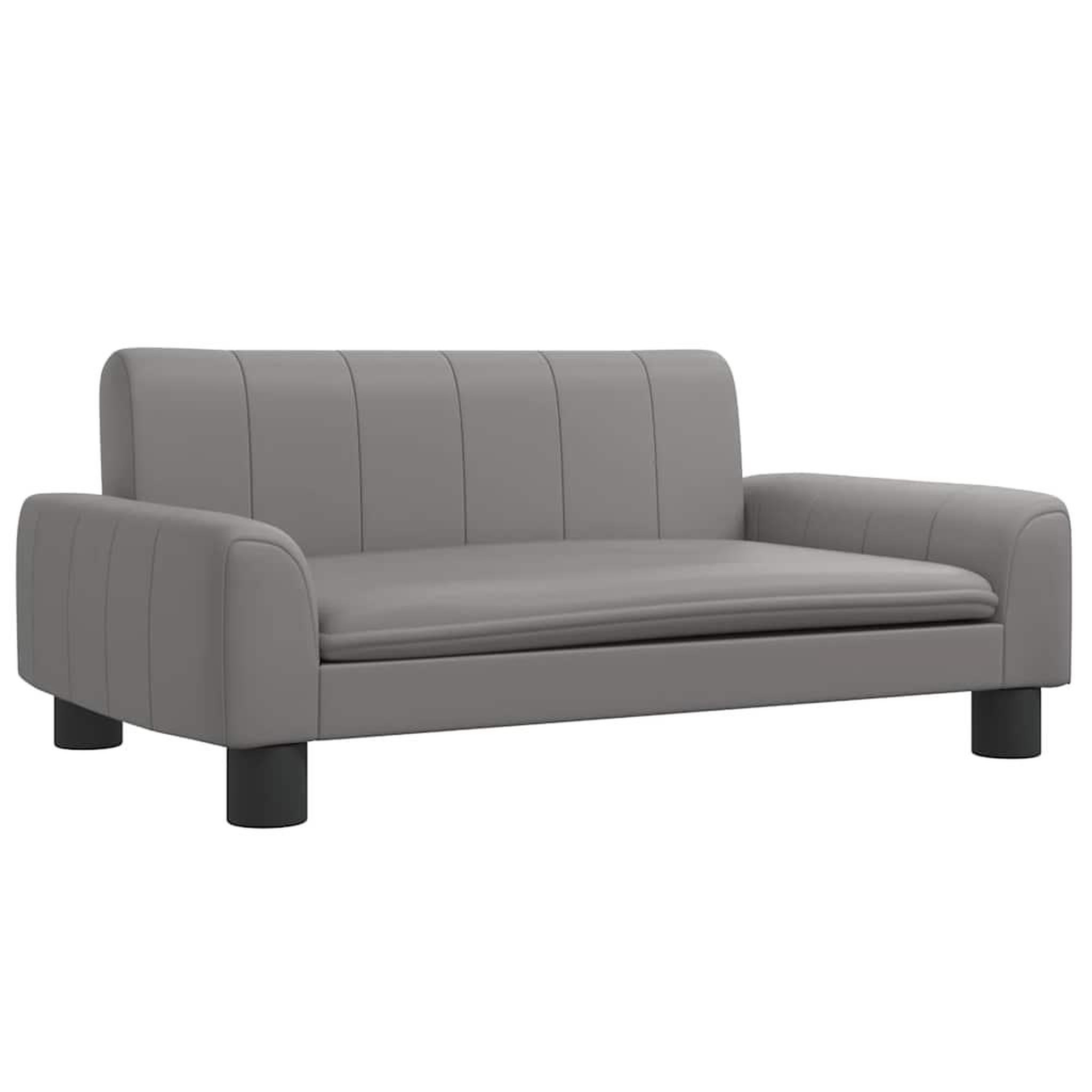 Voir la diapositive 2 : VIDAXL Lit pour chien gris 70x45x30 cm similicuir
